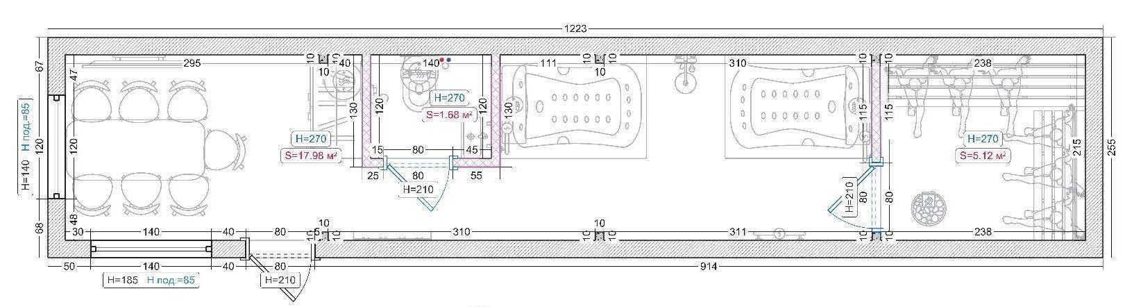 Планировка модульного дома 40 футов, Unimodule Казахстан